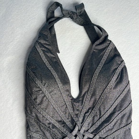 gottex classics  one piece silver shiny bathing suit new size 10 - Picture 3 of 7